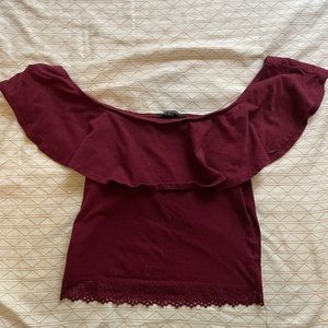 Off the shoulder crop top